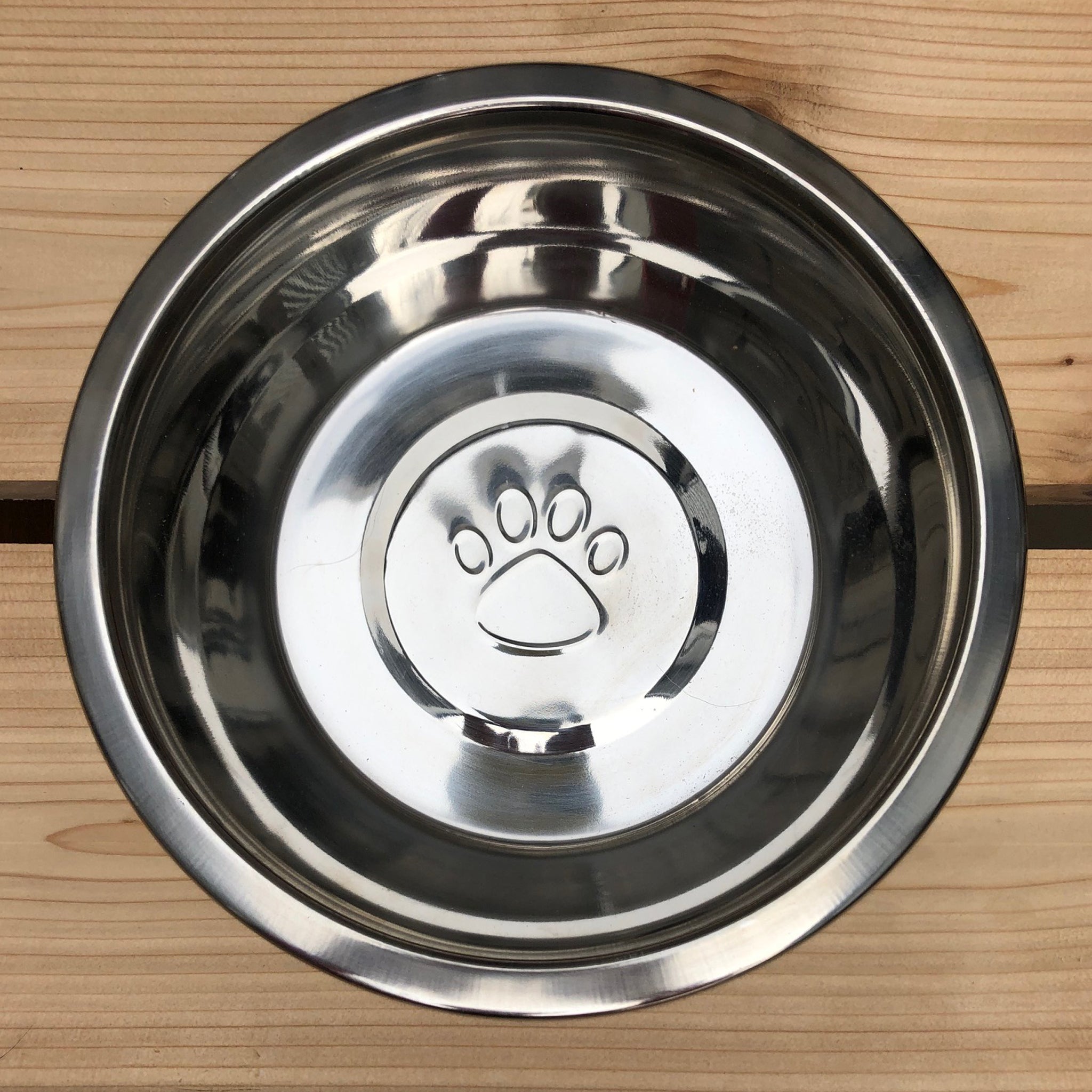 Tall Cedar Dog Bowl Stand with Stainless Steel Bowl