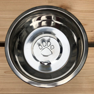 Tall Cedar Dog Bowl Stand with Stainless Steel Bowl
