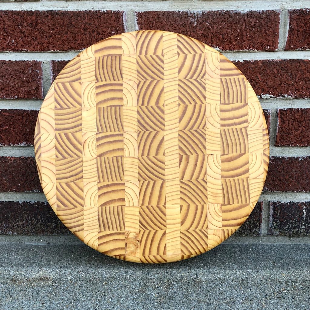 Round Artisan End Grain Cutting Board